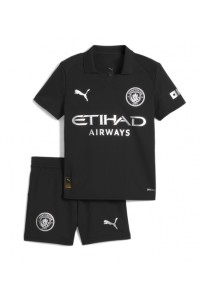 Fotbalové Dres Manchester City Dětské Venkovní Oblečení 2025-26 Krátký Rukáv (+ trenýrky)